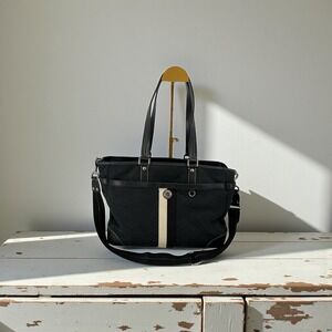 Coach Black Signature C Canvas Tote‎ D Bag F13813